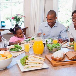 A importância de comer em família